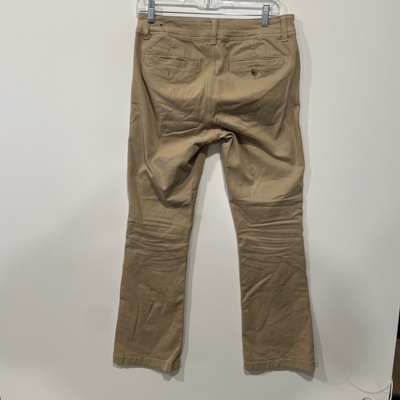 American Eagle Kick Boot Khaki Pants Tan Stretch Chino Womens Size 6 Regular - Picture 5 of 10